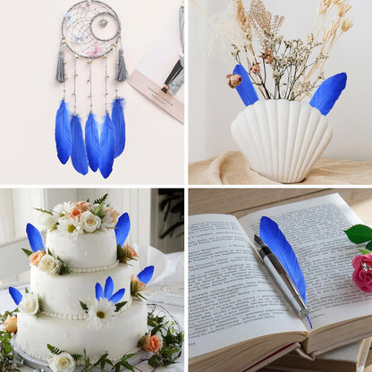 120pcs Yellow Goose Feathers Natural Bulk 6-8 inch 15-20cm for Crafts DIY Cosplay Wedding Party Halloween Decoration Goose Nagoire Feathers
