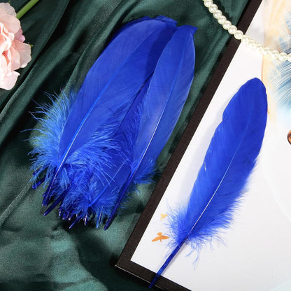 120pcs Yellow Goose Feathers Natural Bulk 6-8 inch 15-20cm for Crafts DIY Cosplay Wedding Party Halloween Decoration Goose Nagoire Feathers