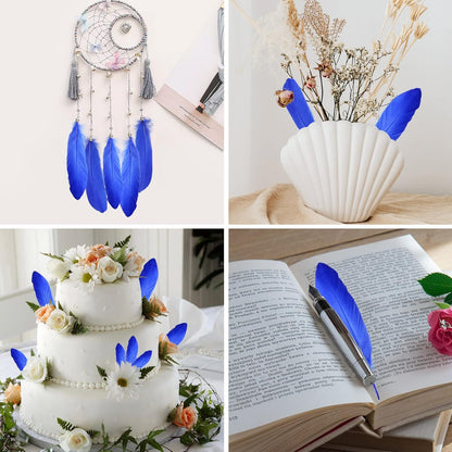 120pcs Yellow Goose Feathers Natural Bulk 6-8 inch 15-20cm for Crafts DIY Cosplay Wedding Party Halloween Decoration Goose Nagoire Feathers