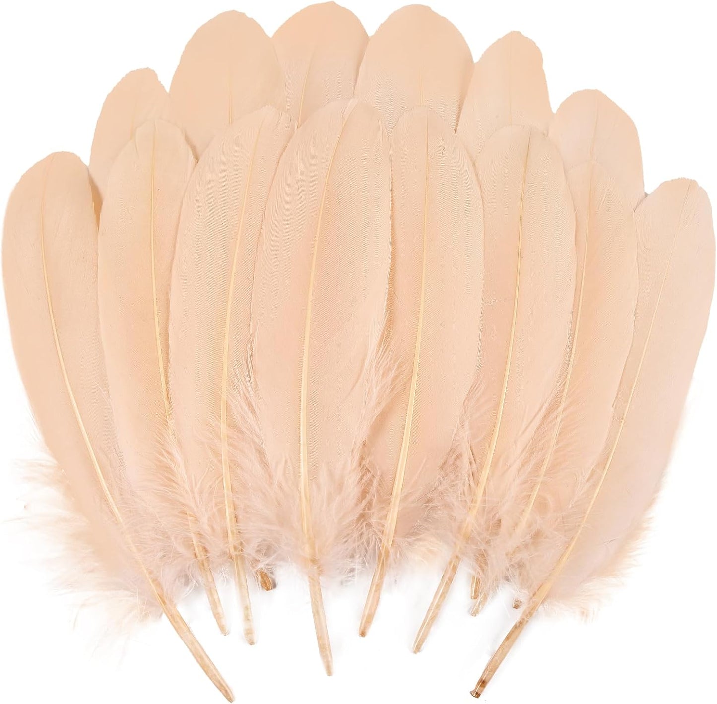 120pcs Yellow Goose Feathers Natural Bulk 6-8 inch 15-20cm for Crafts DIY Cosplay Wedding Party Halloween Decoration Goose Nagoire Feathers