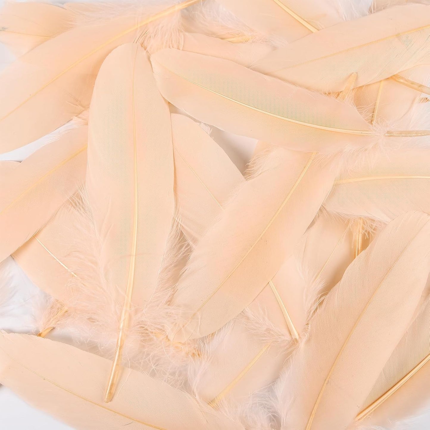 120pcs Yellow Goose Feathers Natural Bulk 6-8 inch 15-20cm for Crafts DIY Cosplay Wedding Party Halloween Decoration Goose Nagoire Feathers