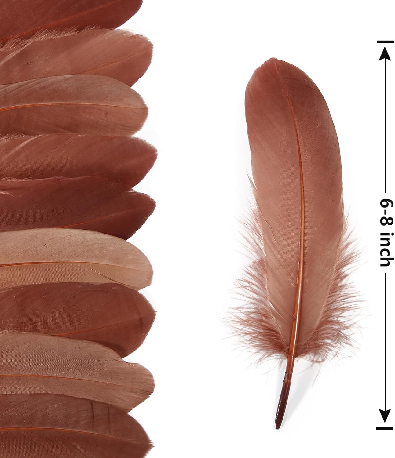 120pcs Yellow Goose Feathers Natural Bulk 6-8 inch 15-20cm for Crafts DIY Cosplay Wedding Party Halloween Decoration Goose Nagoire Feathers