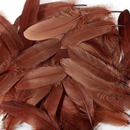 120pcs Yellow Goose Feathers Natural Bulk 6-8 inch 15-20cm for Crafts DIY Cosplay Wedding Party Halloween Decoration Goose Nagoire Feathers