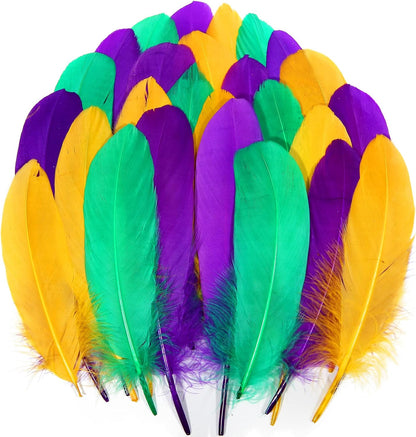 120pcs Yellow Goose Feathers Natural Bulk 6-8 inch 15-20cm for Crafts DIY Cosplay Wedding Party Halloween Decoration Goose Nagoire Feathers