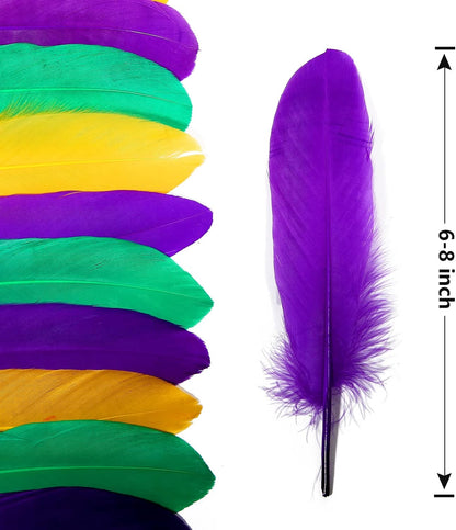 120pcs Yellow Goose Feathers Natural Bulk 6-8 inch 15-20cm for Crafts DIY Cosplay Wedding Party Halloween Decoration Goose Nagoire Feathers
