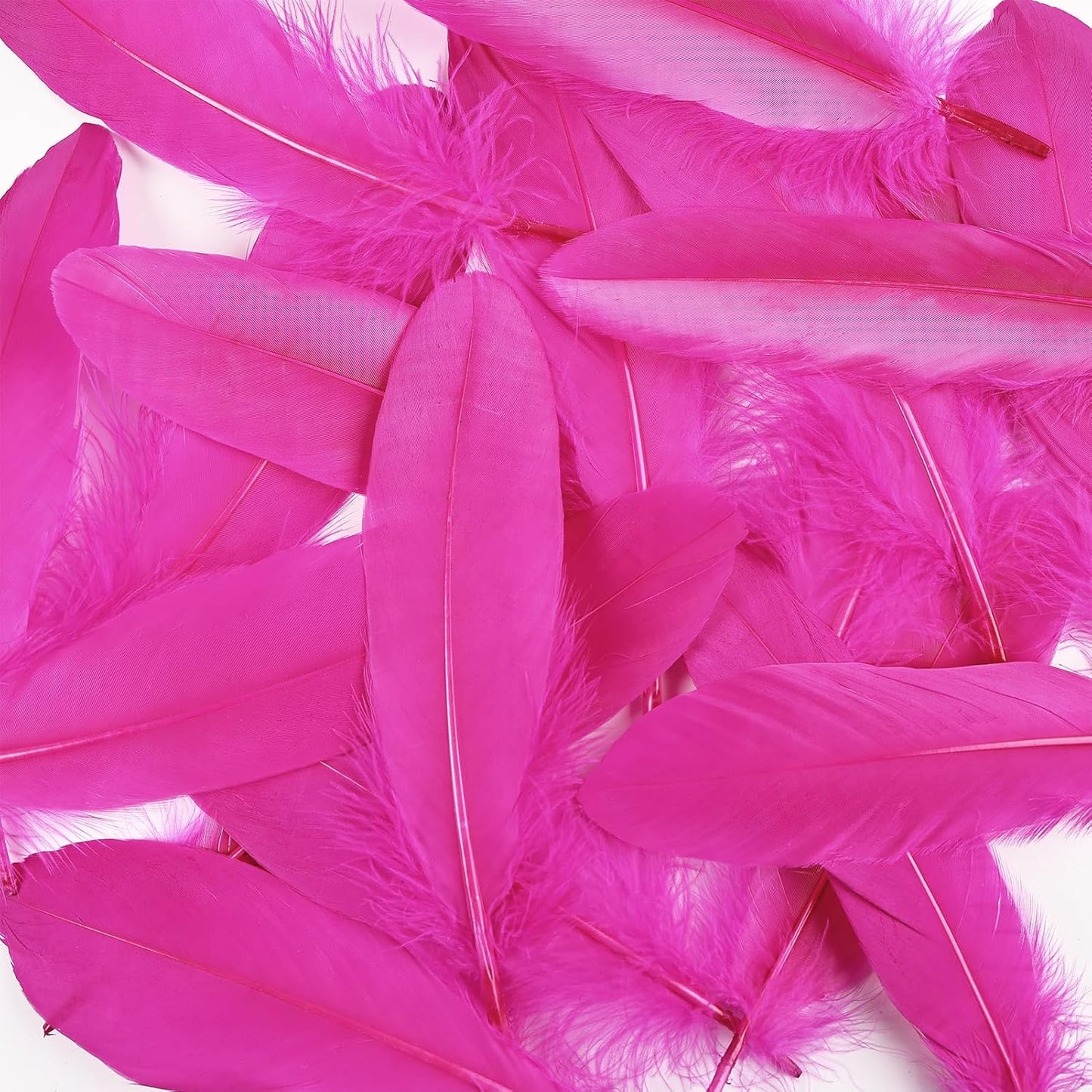 120pcs Yellow Goose Feathers Natural Bulk 6-8 inch 15-20cm for Crafts DIY Cosplay Wedding Party Halloween Decoration Goose Nagoire Feathers