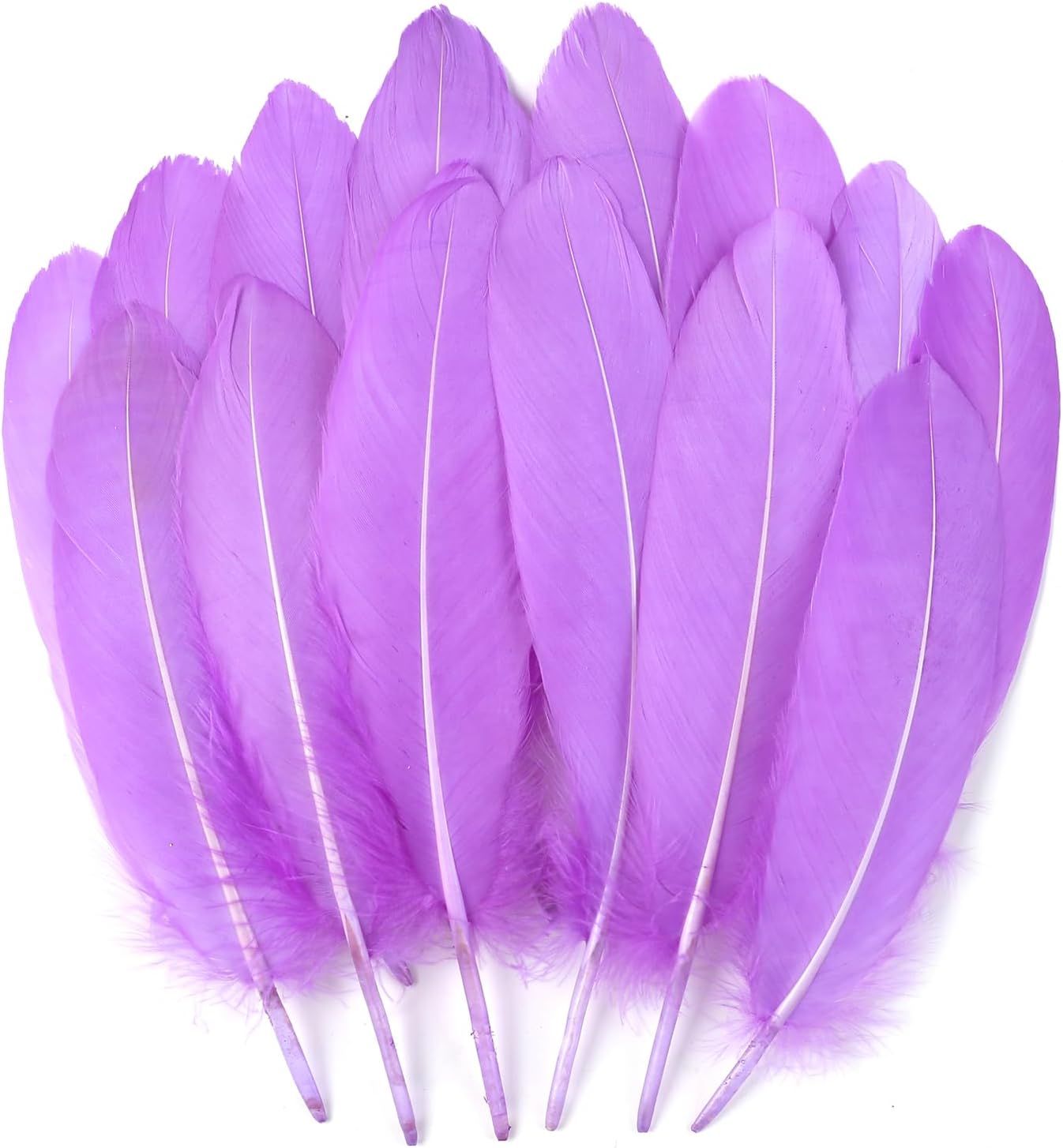 120pcs Yellow Goose Feathers Natural Bulk 6-8 inch 15-20cm for Crafts DIY Cosplay Wedding Party Halloween Decoration Goose Nagoire Feathers