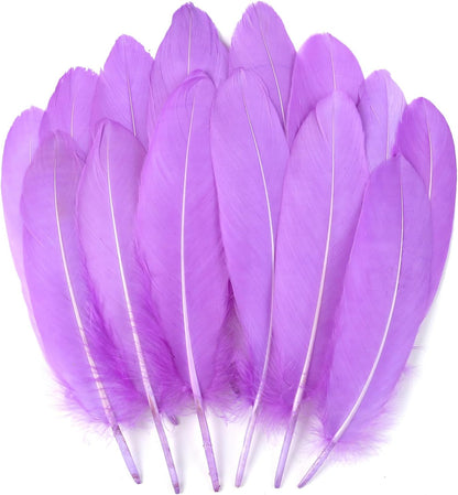 120pcs Yellow Goose Feathers Natural Bulk 6-8 inch 15-20cm for Crafts DIY Cosplay Wedding Party Halloween Decoration Goose Nagoire Feathers