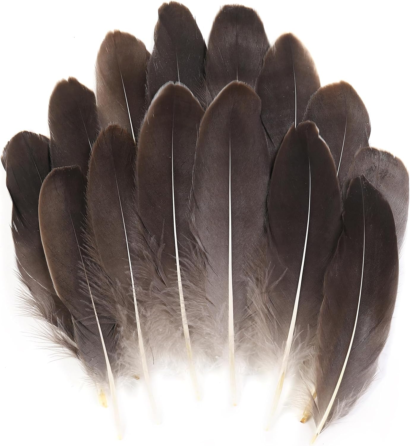 120pcs Yellow Goose Feathers Natural Bulk 6-8 inch 15-20cm for Crafts DIY Cosplay Wedding Party Halloween Decoration Goose Nagoire Feathers