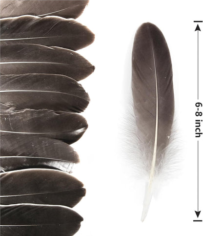 120pcs Yellow Goose Feathers Natural Bulk 6-8 inch 15-20cm for Crafts DIY Cosplay Wedding Party Halloween Decoration Goose Nagoire Feathers