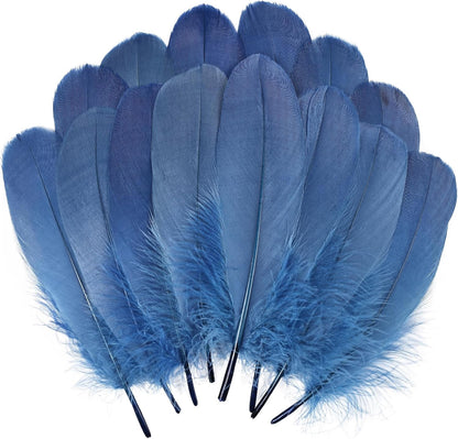 120pcs Yellow Goose Feathers Natural Bulk 6-8 inch 15-20cm for Crafts DIY Cosplay Wedding Party Halloween Decoration Goose Nagoire Feathers