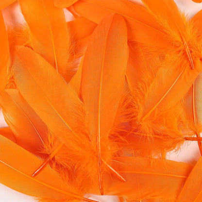 120pcs Yellow Goose Feathers Natural Bulk 6-8 inch 15-20cm for Crafts DIY Cosplay Wedding Party Halloween Decoration Goose Nagoire Feathers