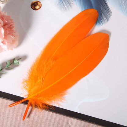 120pcs Yellow Goose Feathers Natural Bulk 6-8 inch 15-20cm for Crafts DIY Cosplay Wedding Party Halloween Decoration Goose Nagoire Feathers