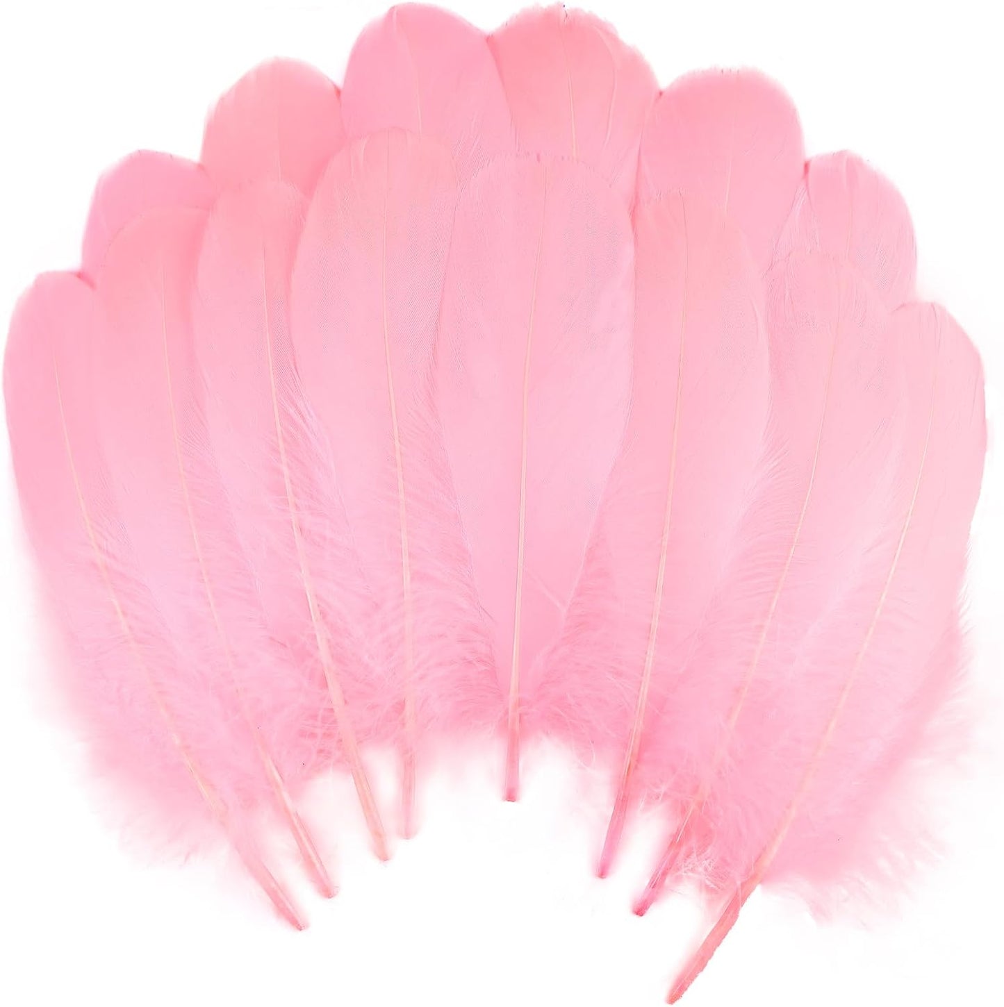 120pcs Yellow Goose Feathers Natural Bulk 6-8 inch 15-20cm for Crafts DIY Cosplay Wedding Party Halloween Decoration Goose Nagoire Feathers