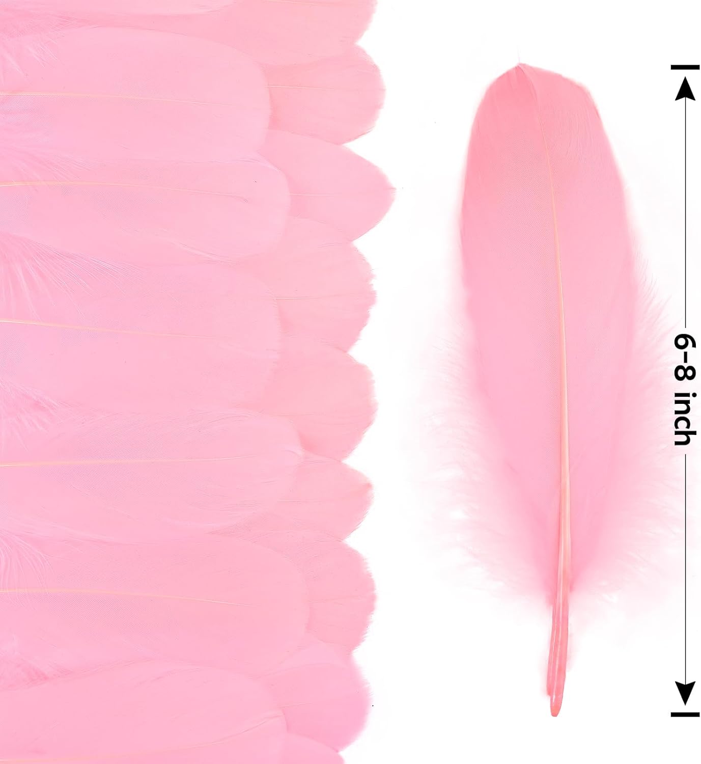 120pcs Yellow Goose Feathers Natural Bulk 6-8 inch 15-20cm for Crafts DIY Cosplay Wedding Party Halloween Decoration Goose Nagoire Feathers