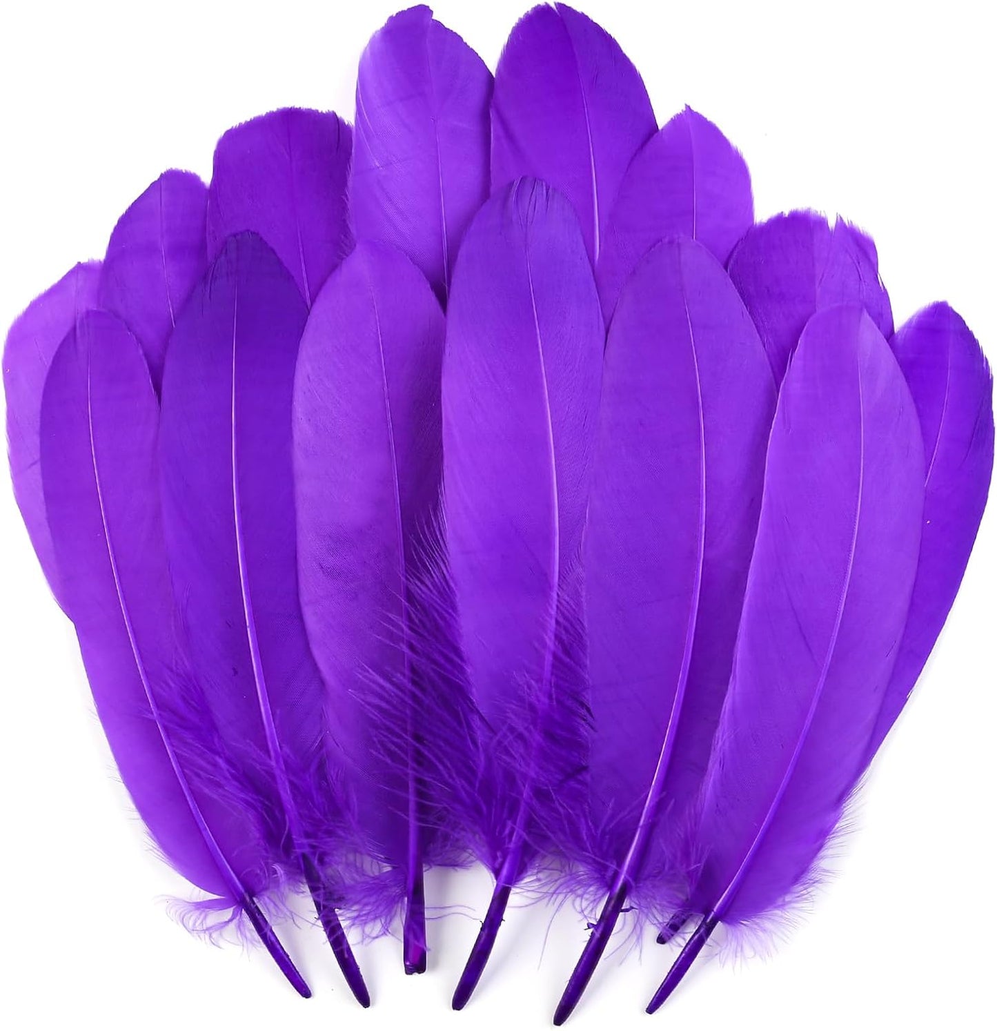 120pcs Yellow Goose Feathers Natural Bulk 6-8 inch 15-20cm for Crafts DIY Cosplay Wedding Party Halloween Decoration Goose Nagoire Feathers