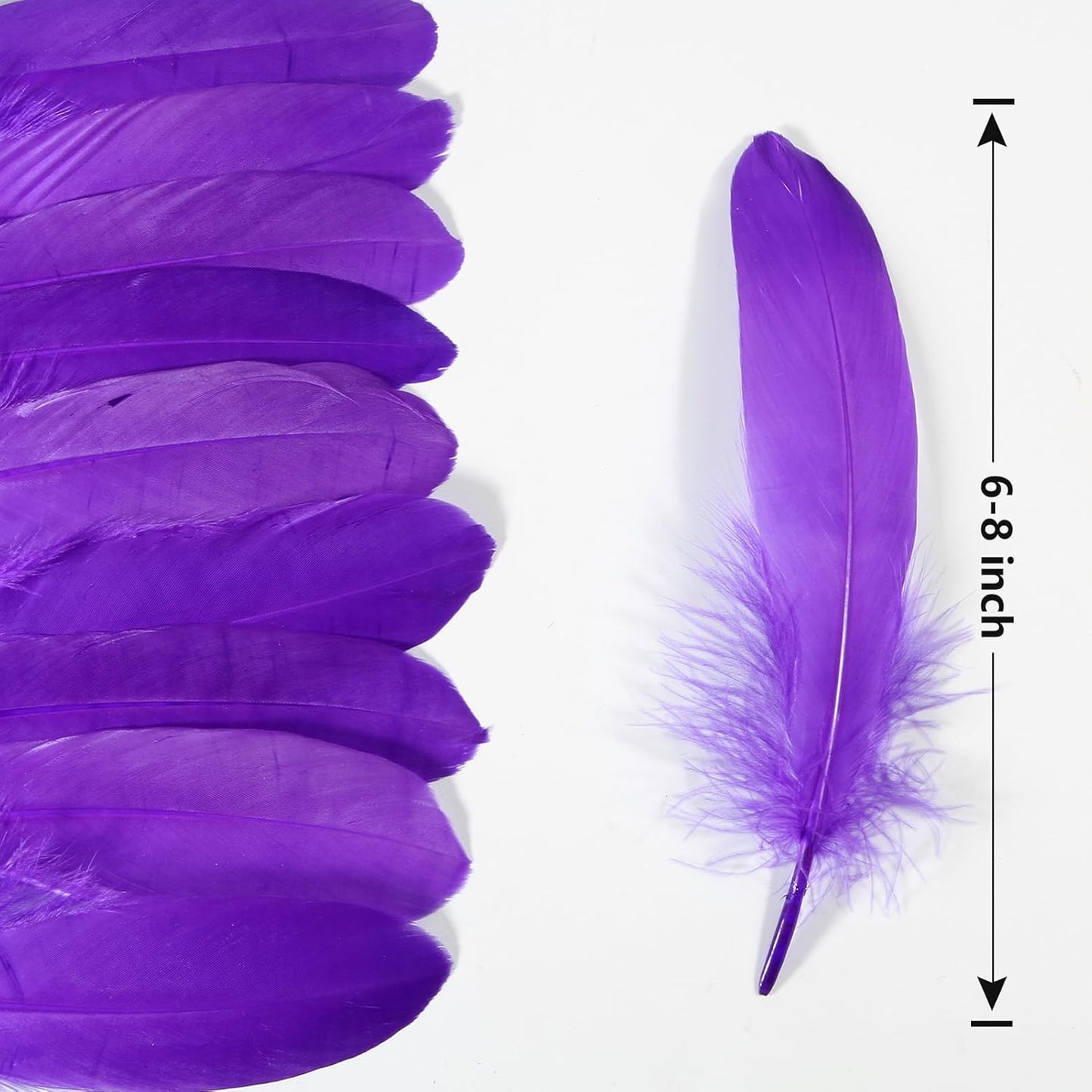 120pcs Yellow Goose Feathers Natural Bulk 6-8 inch 15-20cm for Crafts DIY Cosplay Wedding Party Halloween Decoration Goose Nagoire Feathers