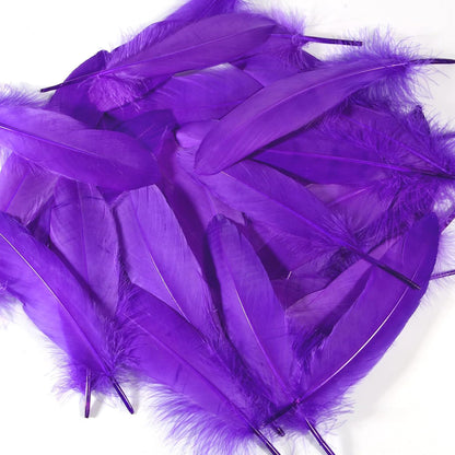 120pcs Yellow Goose Feathers Natural Bulk 6-8 inch 15-20cm for Crafts DIY Cosplay Wedding Party Halloween Decoration Goose Nagoire Feathers