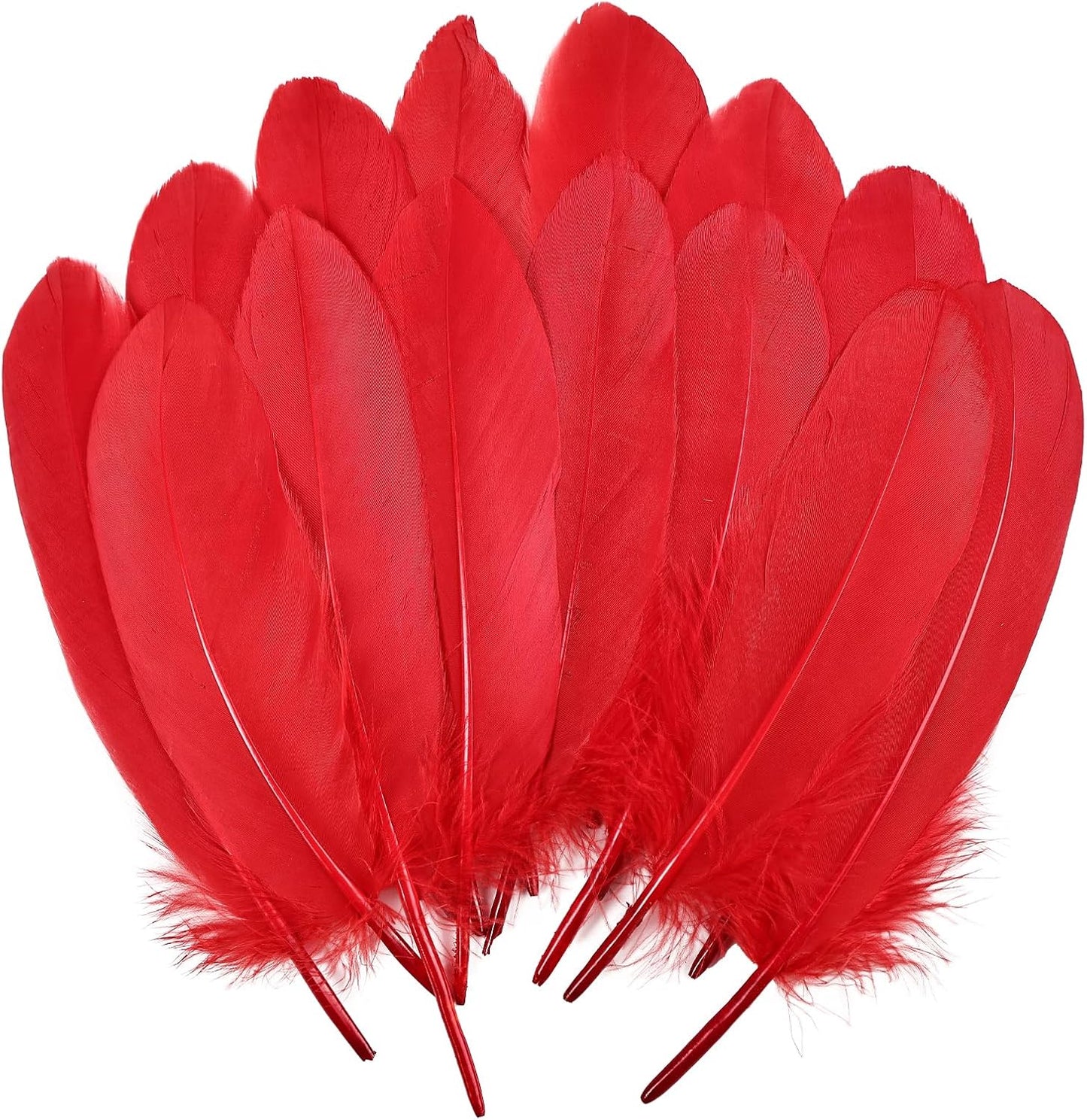 120pcs Yellow Goose Feathers Natural Bulk 6-8 inch 15-20cm for Crafts DIY Cosplay Wedding Party Halloween Decoration Goose Nagoire Feathers