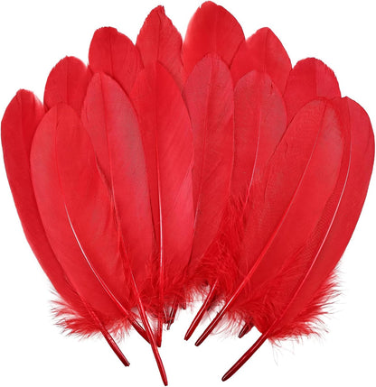 120pcs Yellow Goose Feathers Natural Bulk 6-8 inch 15-20cm for Crafts DIY Cosplay Wedding Party Halloween Decoration Goose Nagoire Feathers