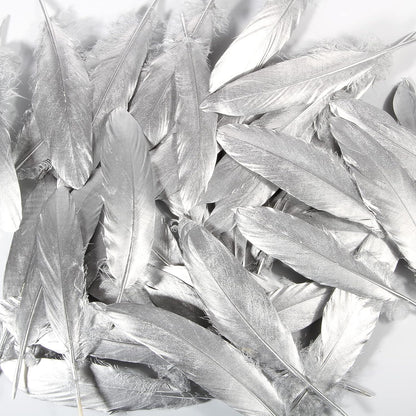 120pcs Yellow Goose Feathers Natural Bulk 6-8 inch 15-20cm for Crafts DIY Cosplay Wedding Party Halloween Decoration Goose Nagoire Feathers