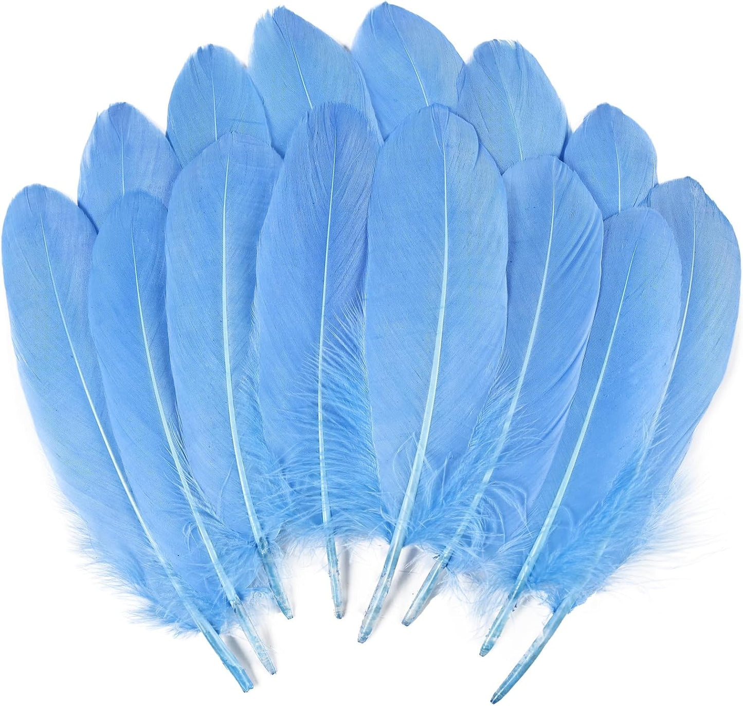 120pcs Yellow Goose Feathers Natural Bulk 6-8 inch 15-20cm for Crafts DIY Cosplay Wedding Party Halloween Decoration Goose Nagoire Feathers