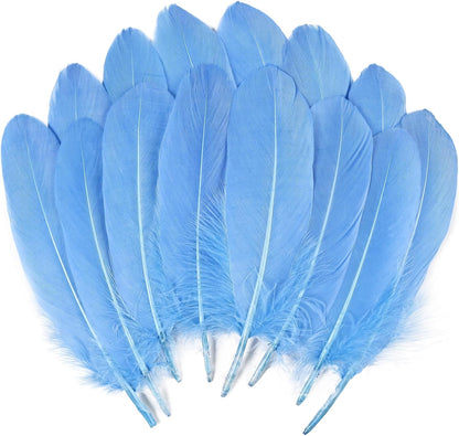 120pcs Yellow Goose Feathers Natural Bulk 6-8 inch 15-20cm for Crafts DIY Cosplay Wedding Party Halloween Decoration Goose Nagoire Feathers