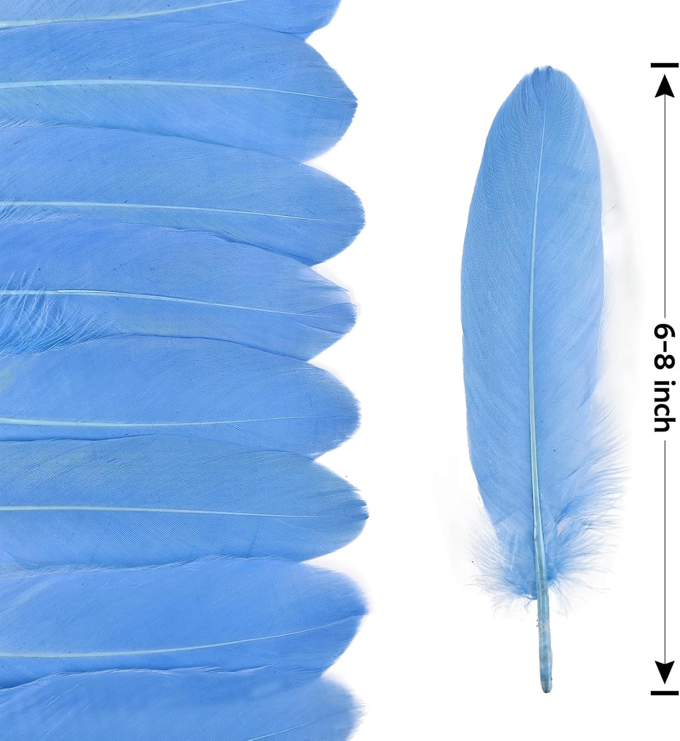 120pcs Yellow Goose Feathers Natural Bulk 6-8 inch 15-20cm for Crafts DIY Cosplay Wedding Party Halloween Decoration Goose Nagoire Feathers