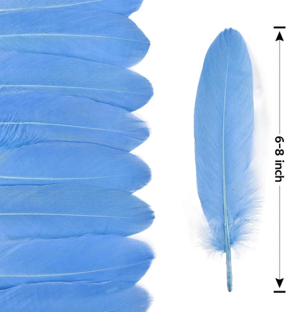 120pcs Yellow Goose Feathers Natural Bulk 6-8 inch 15-20cm for Crafts DIY Cosplay Wedding Party Halloween Decoration Goose Nagoire Feathers