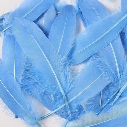 120pcs Yellow Goose Feathers Natural Bulk 6-8 inch 15-20cm for Crafts DIY Cosplay Wedding Party Halloween Decoration Goose Nagoire Feathers