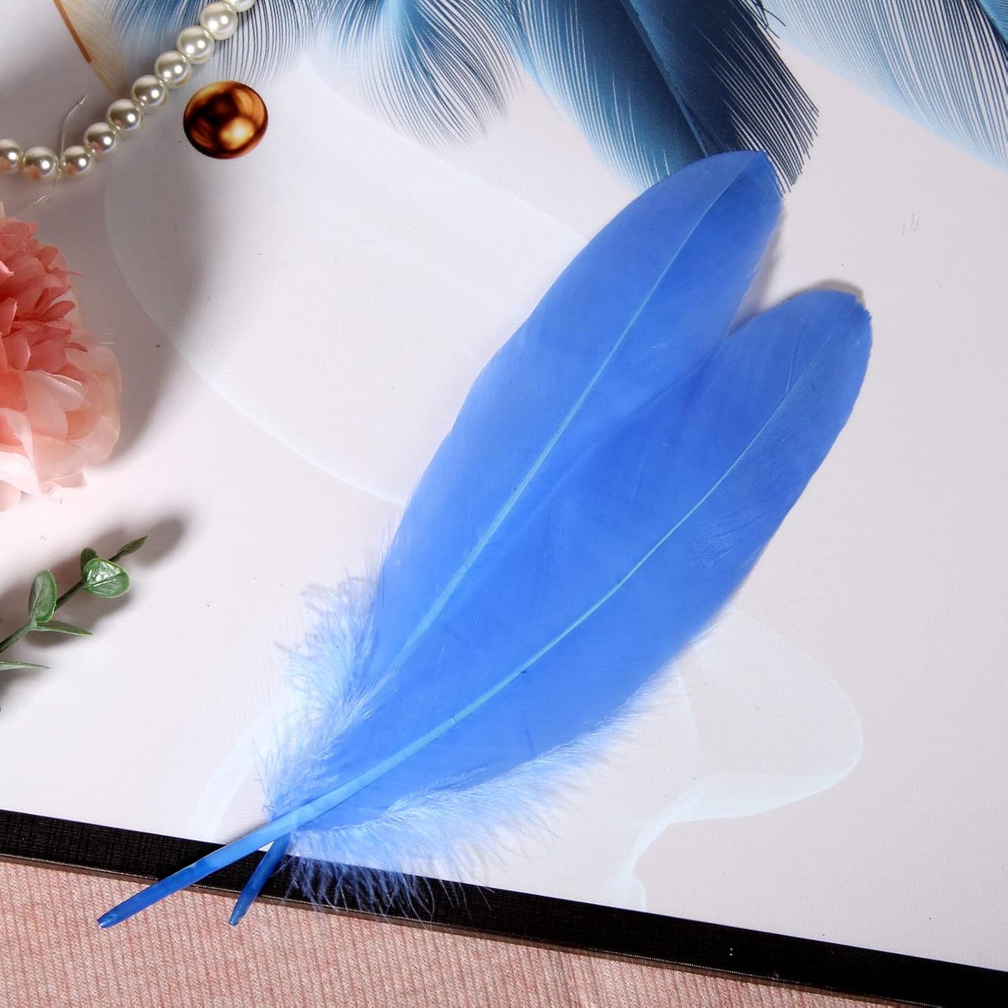 120pcs Yellow Goose Feathers Natural Bulk 6-8 inch 15-20cm for Crafts DIY Cosplay Wedding Party Halloween Decoration Goose Nagoire Feathers