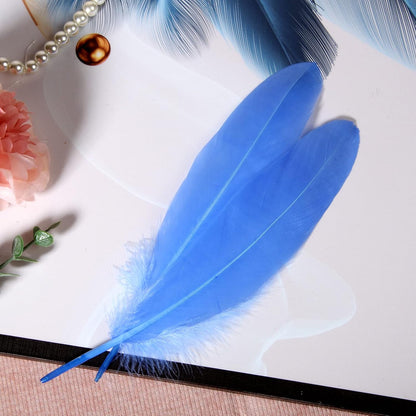 120pcs Yellow Goose Feathers Natural Bulk 6-8 inch 15-20cm for Crafts DIY Cosplay Wedding Party Halloween Decoration Goose Nagoire Feathers