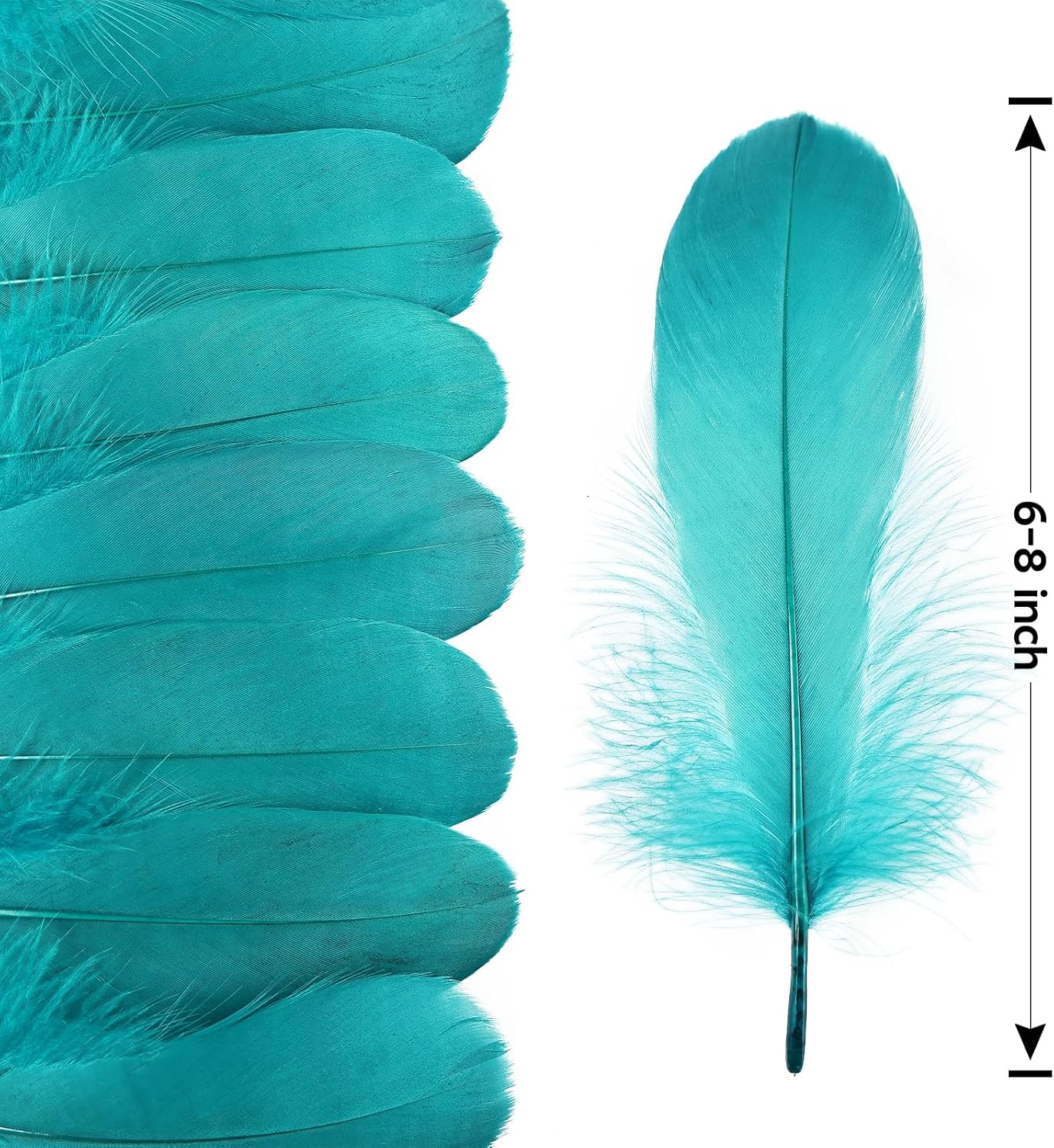 120pcs Yellow Goose Feathers Natural Bulk 6-8 inch 15-20cm for Crafts DIY Cosplay Wedding Party Halloween Decoration Goose Nagoire Feathers