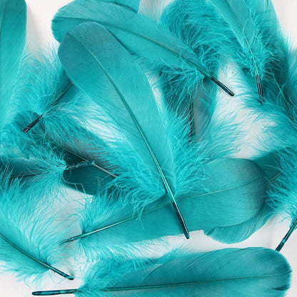 120pcs Yellow Goose Feathers Natural Bulk 6-8 inch 15-20cm for Crafts DIY Cosplay Wedding Party Halloween Decoration Goose Nagoire Feathers