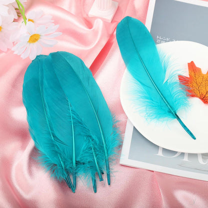 120pcs Yellow Goose Feathers Natural Bulk 6-8 inch 15-20cm for Crafts DIY Cosplay Wedding Party Halloween Decoration Goose Nagoire Feathers