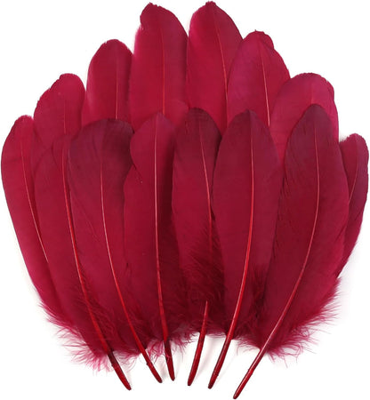 120pcs Yellow Goose Feathers Natural Bulk 6-8 inch 15-20cm for Crafts DIY Cosplay Wedding Party Halloween Decoration Goose Nagoire Feathers