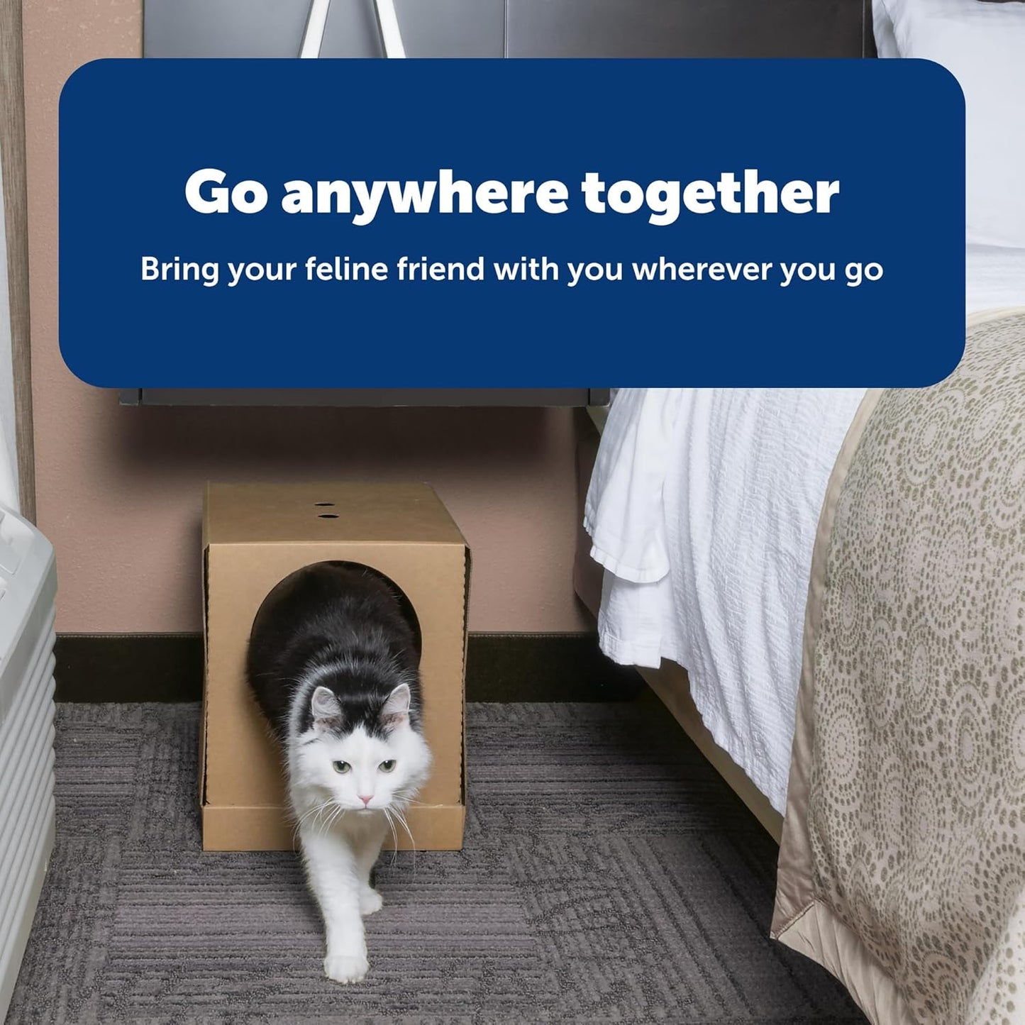 Disposable Litter Box, Fresh Scent, 4.3Lb Bag | Collapsible & Designed for Travel, Prefilled with Premium Crystal Litter, Leakproof Wax Coating, Includes 8 Disposable Scoops