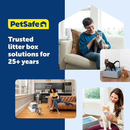 Disposable Litter Box, Fresh Scent, 4.3Lb Bag | Collapsible & Designed for Travel, Prefilled with Premium Crystal Litter, Leakproof Wax Coating, Includes 8 Disposable Scoops