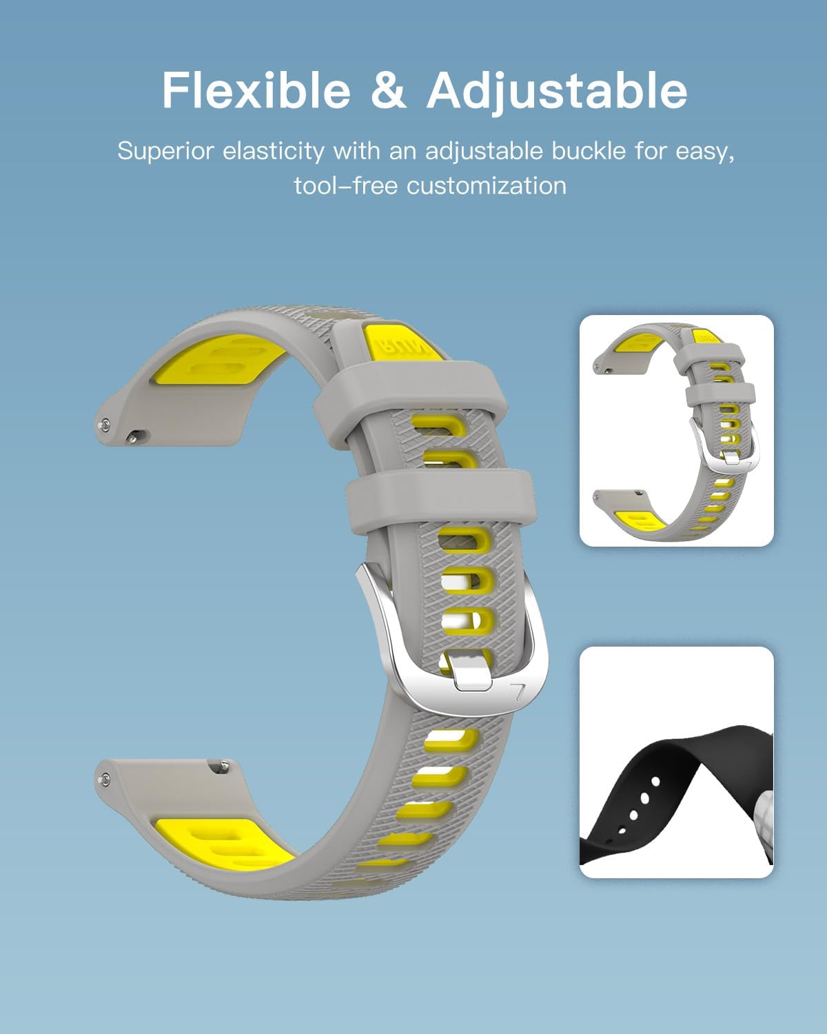 Bands for Amazfit Balance 2 Smartwatch,Sport quick-release Silicone Band for Amazfit Balance 2 1.5",Soft Lightweight & Ventilated Comfort Replacement Smartwatch Strap,Adjustable Wristband