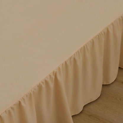 Bed Skirt Full Size Ruffled Bed Skirts with Split Corners, Yellow 14 Inch Drop Dust Ruffle Bed Skirts with Platform, 14''Full, Yellow