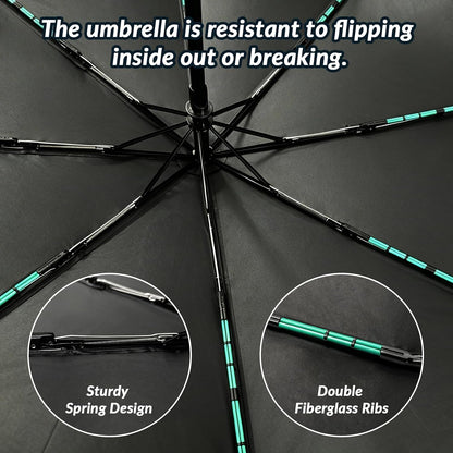 5 Pcs Travel Umbrella, Small Black Compact Umbrellas Bulk, Automatic Windproof Portable Umbrellas for Rain, Men and Women