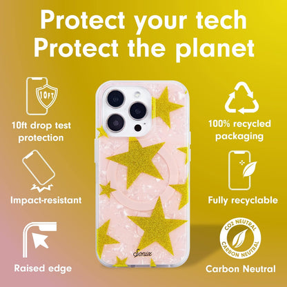 Phone Case for iPhone 16 Pro Max | Compatible with MagSafe | 10ft Drop Tested | Lemon Gingham - Colors B