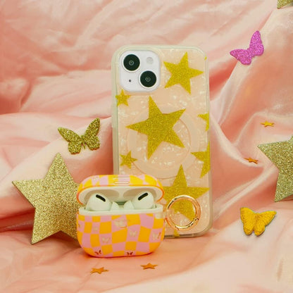 Phone Case for iPhone 16 Pro Max | Compatible with MagSafe | 10ft Drop Tested | Lemon Gingham - Colors B
