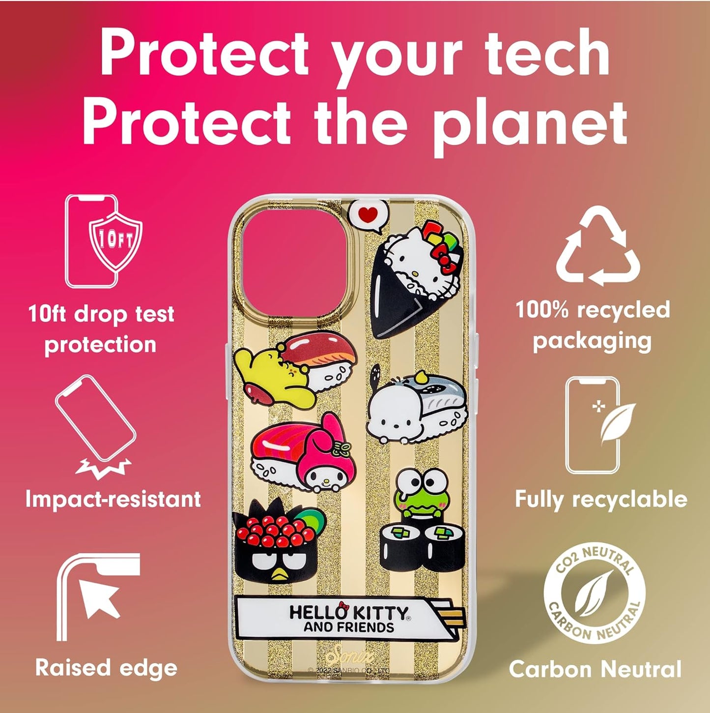 Phone Case for iPhone 16 Pro Max | Compatible with MagSafe | 10ft Drop Tested | Lemon Gingham - Colors B