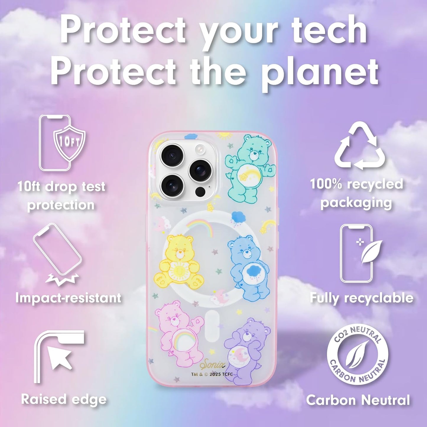 Phone Case for iPhone 16 Pro Max | Compatible with MagSafe | 10ft Drop Tested | Lemon Gingham - Colors B