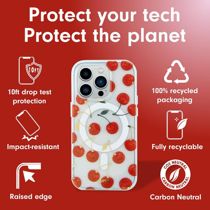Phone Case for iPhone 16 Pro Max | Compatible with MagSafe | 10ft Drop Tested | Lemon Gingham - Colors B