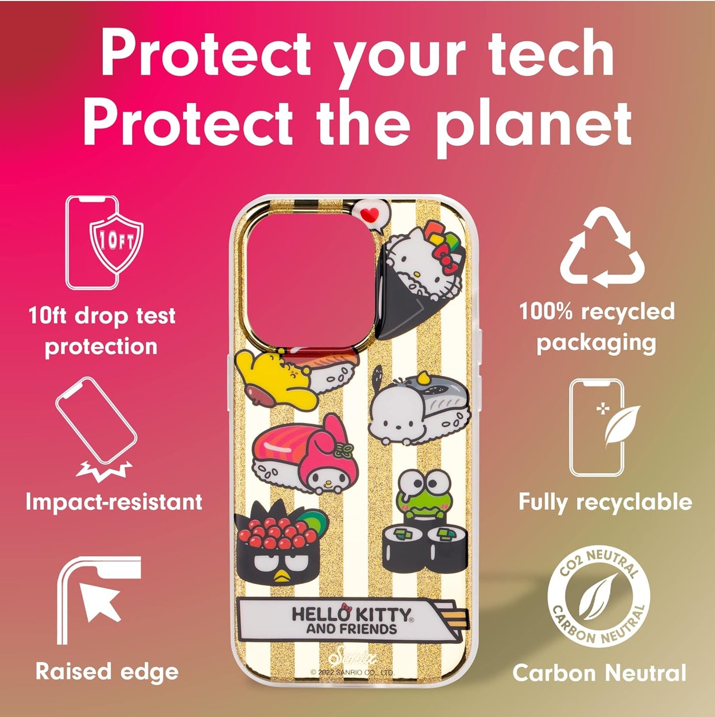 Phone Case for iPhone 16 Pro Max | Compatible with MagSafe | 10ft Drop Tested | Lemon Gingham - Colors B