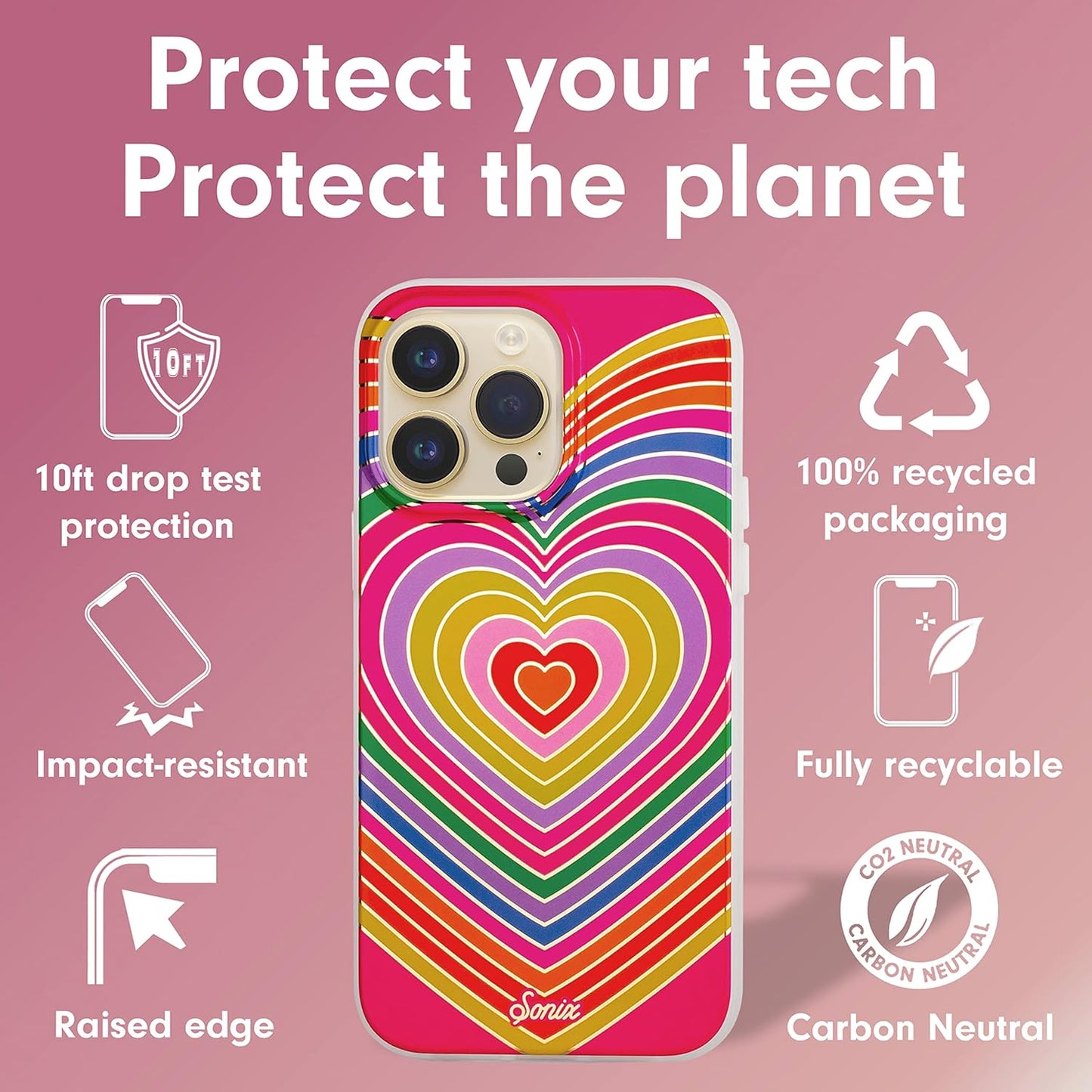 Phone Case for iPhone 16 Pro Max | Compatible with MagSafe | 10ft Drop Tested | Lemon Gingham - Colors B