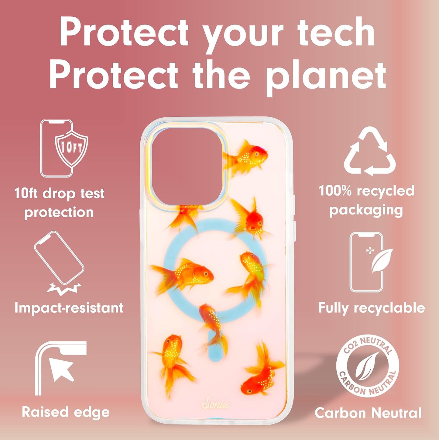 Phone Case for iPhone 16 Pro Max | Compatible with MagSafe | 10ft Drop Tested | Lemon Gingham - Colors B