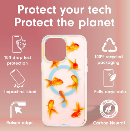 Phone Case for iPhone 16 Pro Max | Compatible with MagSafe | 10ft Drop Tested | Lemon Gingham - Colors B